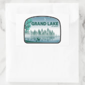 Sticker Rectangulaire Grand Lake Colorado Deer (Sac)