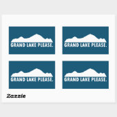 Sticker Rectangulaire Grand Lake Colorado S'il vous plaît (Feuille)