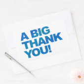 Sticker Rectangulaire Grand Merci bleu (Enveloppe)