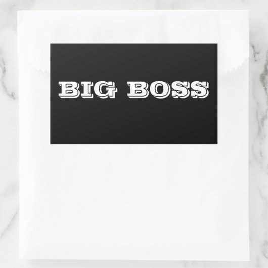 Sticker Rectangulaire Grand pare-chocs Boss (Sac)