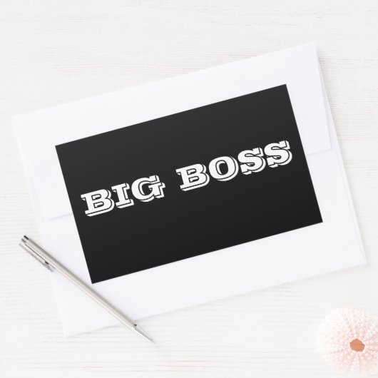 Sticker Rectangulaire Grand pare-chocs Boss (Enveloppe)