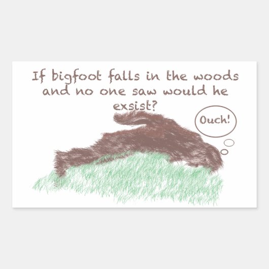 Sticker Rectangulaire Grand pied (Devant)