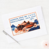 Sticker Rectangulaire Grand Prix automobile de 1913 (Enveloppe)