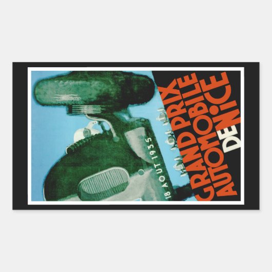 Sticker Rectangulaire Grand Prix Automobile de Nice (Devant)