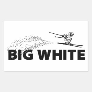 Sticker Rectangulaire Grand Sauteur de Big White en Colombie-Britannique