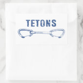 Sticker Rectangulaire Grand Tetons Escalade Quickdraw (Sac)