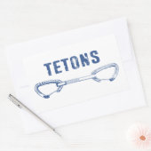 Sticker Rectangulaire Grand Tetons Escalade Quickdraw (Enveloppe)