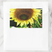 Sticker Rectangulaire Grand tournesol jaune (Sac)