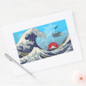 Sticker Rectangulaire Grande vague (Enveloppe)