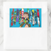 Sticker Rectangulaire Graphique de collection d'Aliens Ben 10 (Sac)