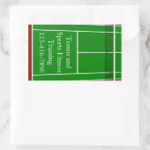 Sticker Rectangulaire Graphique de disposition du court de tennis (Sac)