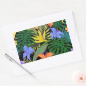 Sticker Rectangulaire Graphique de fleur d'Aloha de Hawaii tropical (Enveloppe)