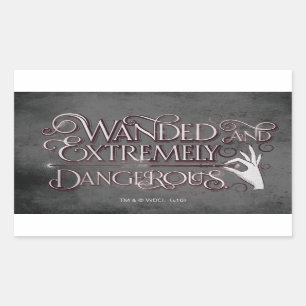 Sticker Rectangulaire Graphique Débordé Et Extrêmement Dangereux - Bl