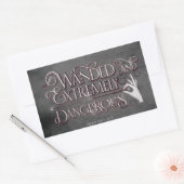 Sticker Rectangulaire Graphique Débordé Et Extrêmement Dangereux - Blanc (Enveloppe)