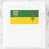 Sticker Rectangulaire Graphique des drapeaux de la Saskatchewan (Sac)
