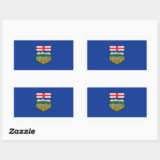 Sticker Rectangulaire Graphique des drapeaux de l'Alberta (Feuille)