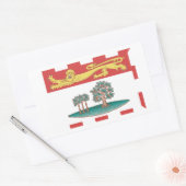 Sticker Rectangulaire Graphique des drapeaux de l'Île-du-Prince-Édouard (Enveloppe)