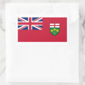 Sticker Rectangulaire Graphique des drapeaux de l'Ontario (Sac)