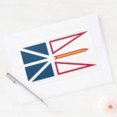Sticker Rectangulaire Graphique des drapeaux de Terre-Neuve (Enveloppe)