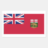 Sticker Rectangulaire Graphique des drapeaux du Manitoba (Devant)
