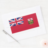 Sticker Rectangulaire Graphique des drapeaux du Manitoba (Enveloppe)