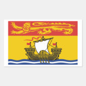 Sticker Rectangulaire Graphique des drapeaux du Nouveau-Brunswick (Devant)