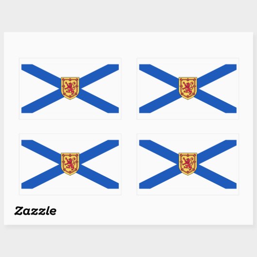 Sticker Rectangulaire Graphique du drapeau de la Nouvelle-Écosse (Feuille)