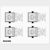 Sticker Rectangulaire Graphique en mathématiques du coeur d'ébène Enregi (Feuille)