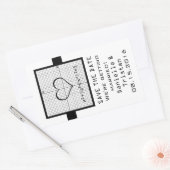 Sticker Rectangulaire Graphique en mathématiques du coeur d'ébène Enregi (Enveloppe)