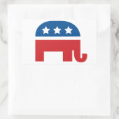 Sticker Rectangulaire Graphique politique - Eléphant républicain (Sac)