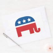 Sticker Rectangulaire Graphique politique - Eléphant républicain (Enveloppe)