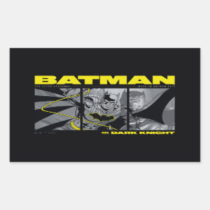 Sticker Rectangulaire Graphique triptyque de la bande dessinée de Batman
