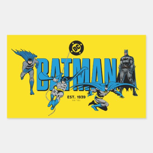 Sticker Rectangulaire Graphisme Batman Légendes Pour Toujours (Devant)