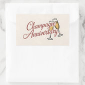 Sticker Rectangulaire Graphisme de script pour célébration d'anniversair (Sac)
