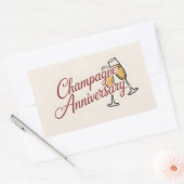 Sticker Rectangulaire Graphisme de script pour célébration d'anniversair (Enveloppe)