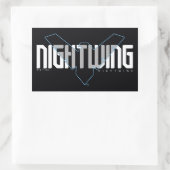 Sticker Rectangulaire Graphisme du nom Hi-Tech de Nightwing (Sac)