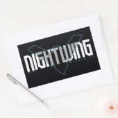 Sticker Rectangulaire Graphisme du nom Hi-Tech de Nightwing (Enveloppe)