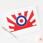 Sticker Rectangulaire Gras MOD cible Roundel sur Burst Japan (Enveloppe)