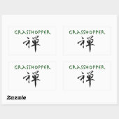 Sticker Rectangulaire Grasshopper avec le symbole "Zen" (Feuille)