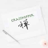 Sticker Rectangulaire Grasshopper avec le symbole "Zen" (Enveloppe)