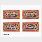 Sticker Rectangulaire Gratitude LuckyPen (Feuille)