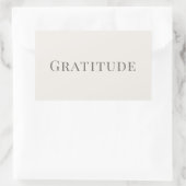 Sticker Rectangulaire Gratitude – Minimal Typography Design (Sac)
