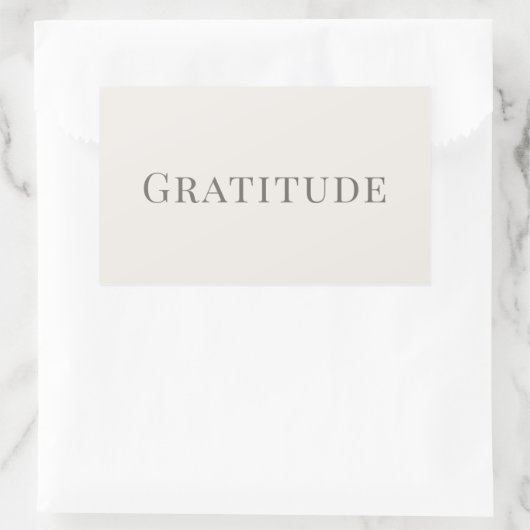 Sticker Rectangulaire Gratitude – Minimal Typography Design (Sac)