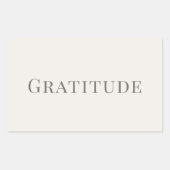 Sticker Rectangulaire Gratitude – Minimal Typography Design (Devant)