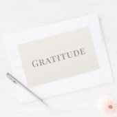 Sticker Rectangulaire Gratitude – Minimal Typography Design (Enveloppe)