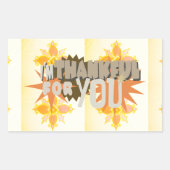 Sticker Rectangulaire Gratitude profonde : "Merci pour vous" avec amour, (Devant)