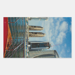 Sticker Rectangulaire Gratte-ciel dans la marina de Dubaï