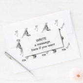 Sticker Rectangulaire Grautiger Doggensilhouette (Enveloppe)