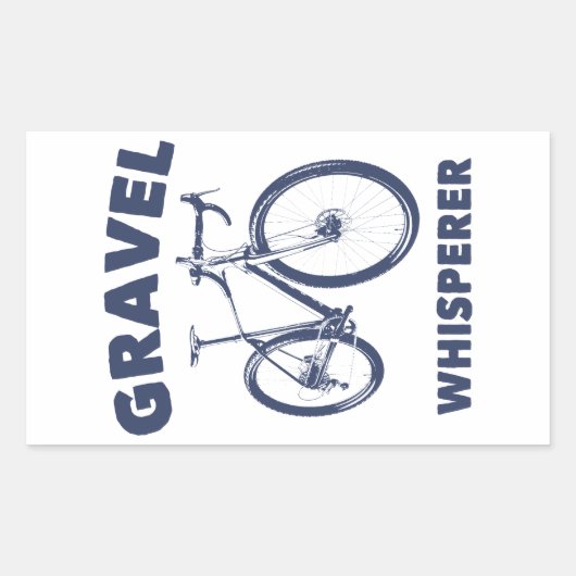 Sticker Rectangulaire Gravel Whisperer (Devant)