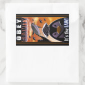 Sticker Rectangulaire Gravité d'Obey (Sac)